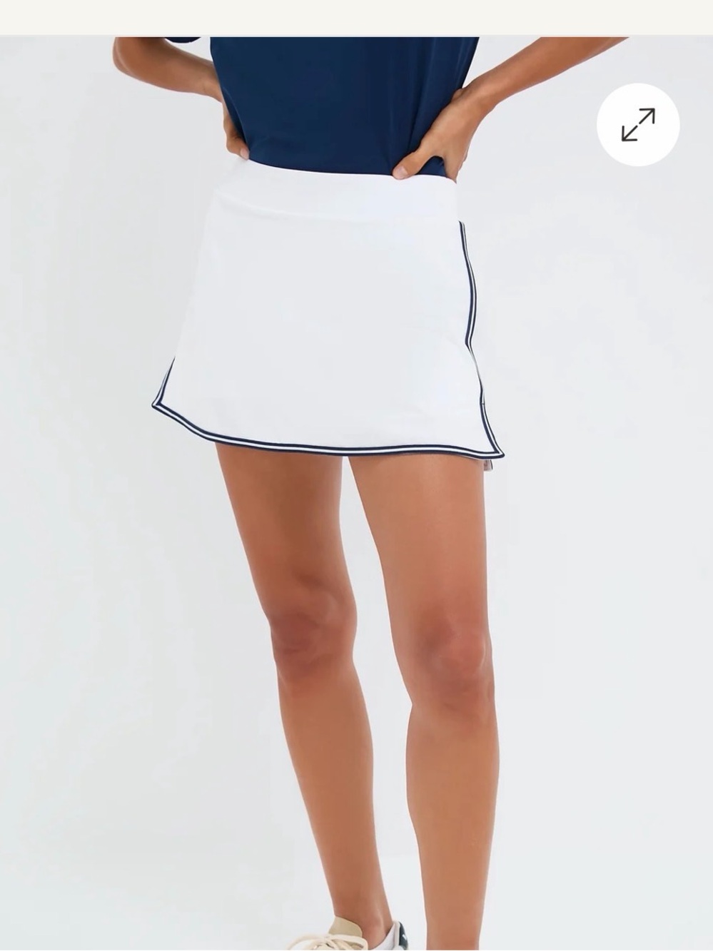 Tuckernuck Tnuck Sport White 14 Inch Performance Jersey Elena Tennis Skirt Large